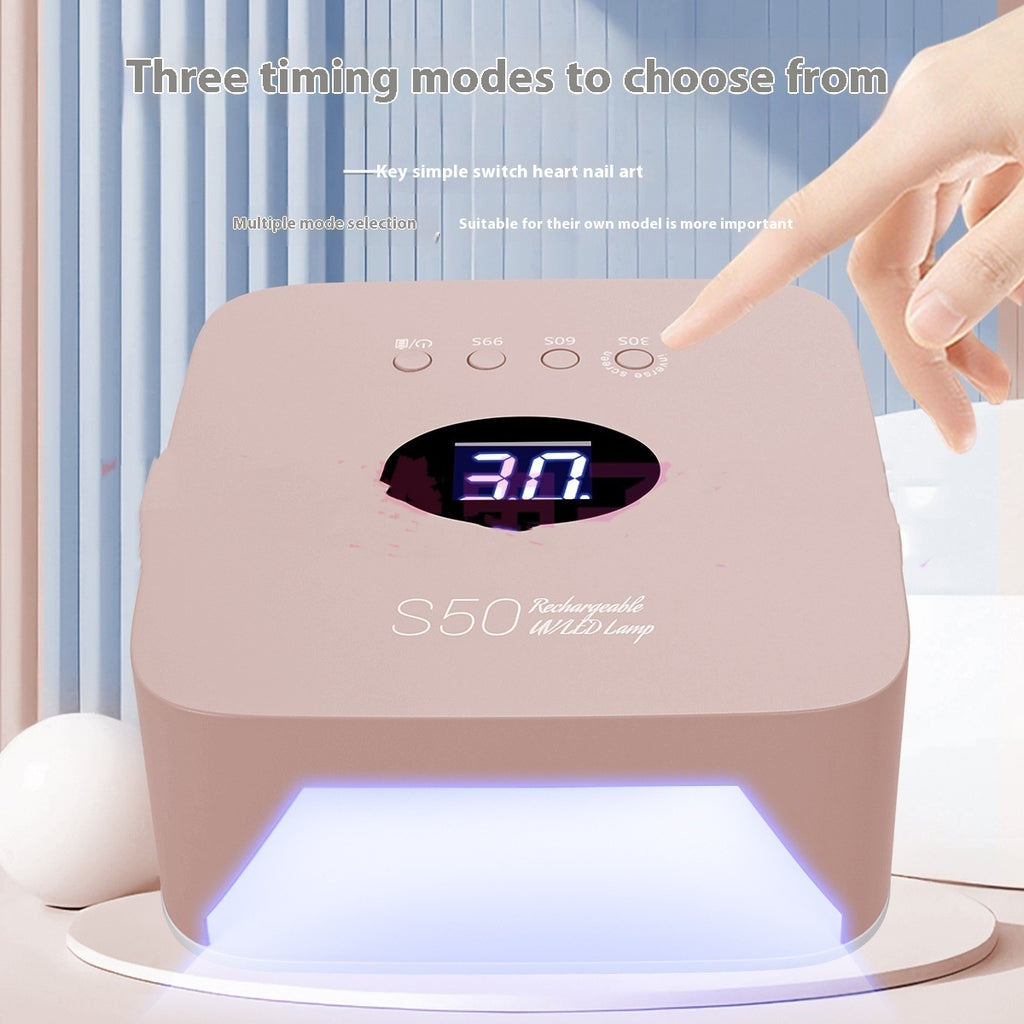 Factory Wholesale S50 Night Market Fantastic Stall Machine Nails Phototherapy Lamp Power Supply Wireless Power Storage Charging Hot Lamp