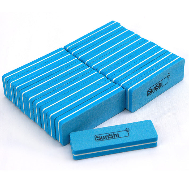 Manicure Mini Short Square Sponge Nail File No Sand Shedding