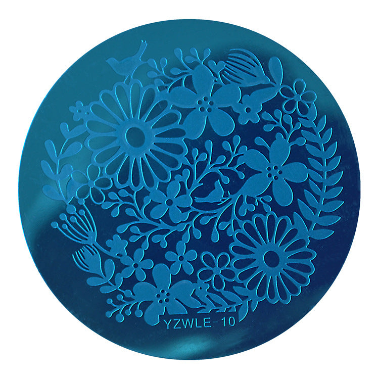DIY nail print steel plate nail print version template