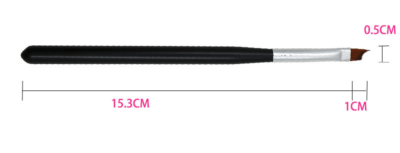 Nail Pen Flower Half Moon French Pen Black Bar Oblique