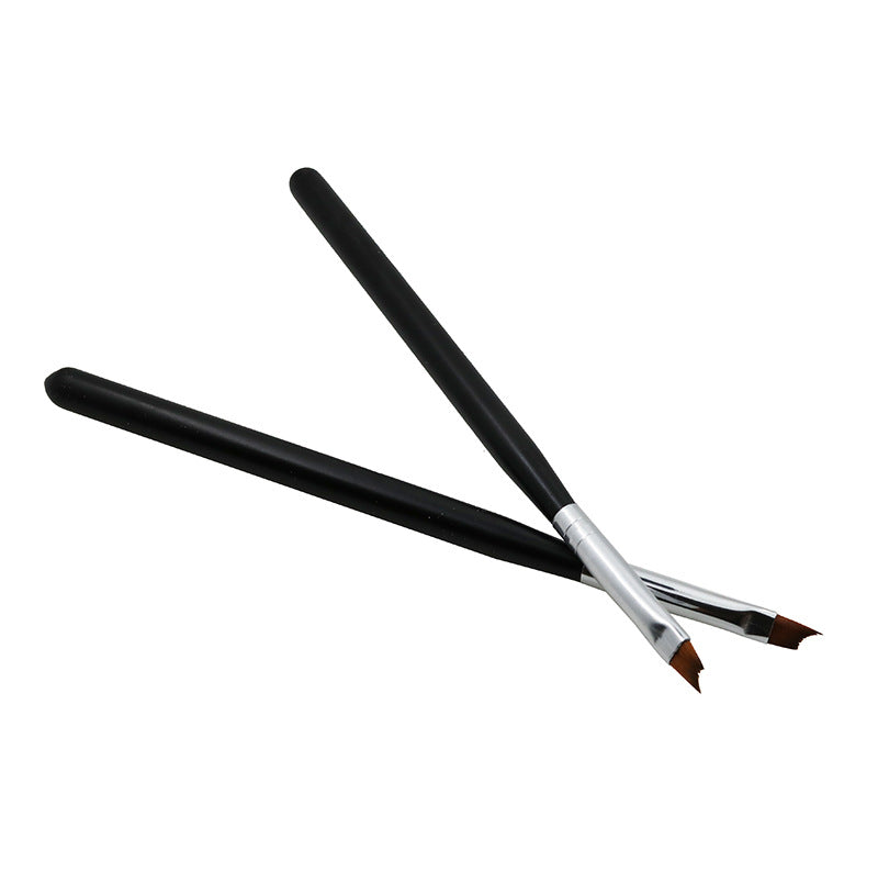 Nail Pen Flower Half Moon French Pen Black Bar Oblique