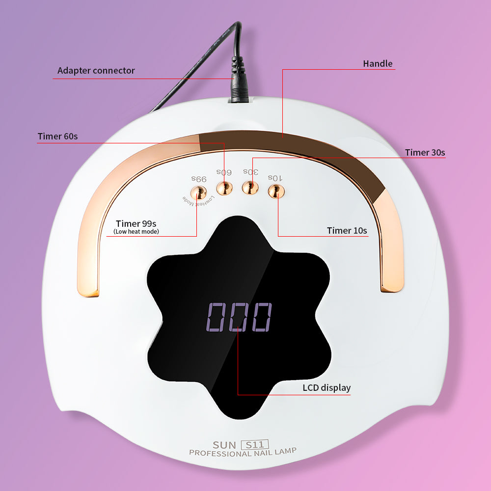 UV LED Nail Lamp, Professional UV Nail Dryer Light For Gel Nails With 57 Beads, Fast Curing Gel Polish Lamp Auto Sensor 4 Timer Setting, Nail Art Drying Tools For Fingernail And Toenail