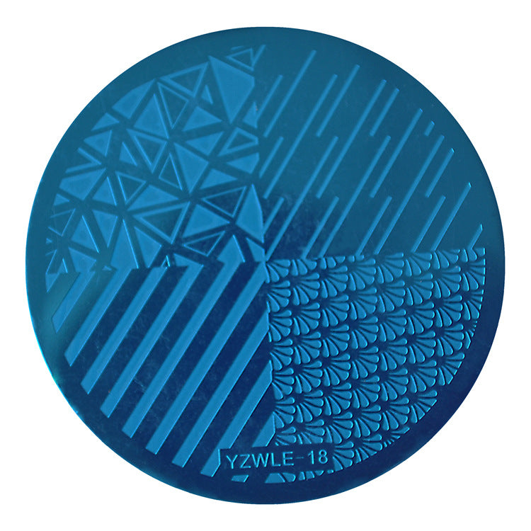 DIY nail print steel plate nail print version template