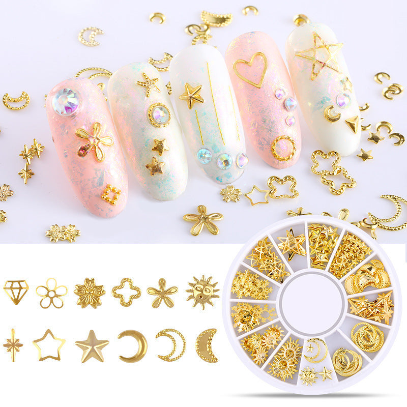 Manicure Jewelry Multi-Style Small Round Box Rivet Jewelry