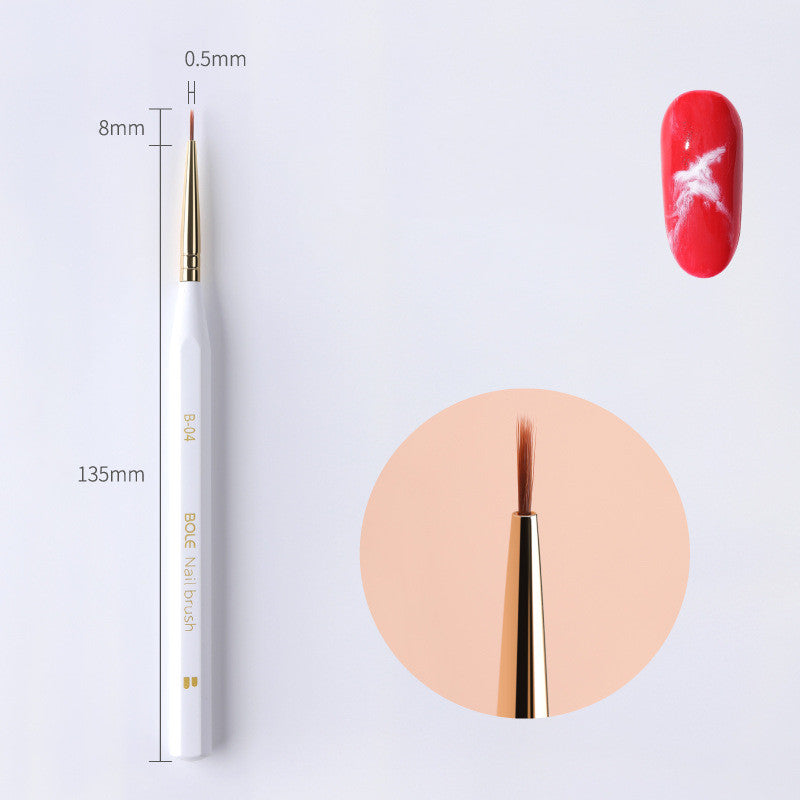 Bole Nail Pen Set Pull Line Pen Gradient Pen Stamping Pen Nail Fan Pen Smudge Painting Pen Phototherapy Brush