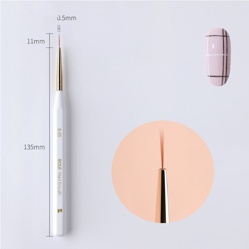 Bole Nail Pen Set Pull Line Pen Gradient Pen Stamping Pen Nail Fan Pen Smudge Painting Pen Phototherapy Brush