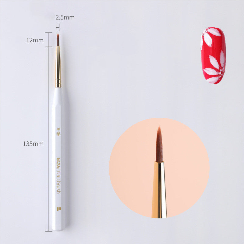 Bole Nail Pen Set Pull Line Pen Gradient Pen Stamping Pen Nail Fan Pen Smudge Painting Pen Phototherapy Brush