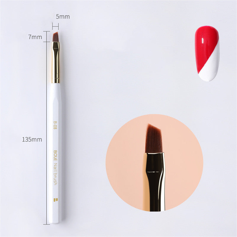 Bole Nail Pen Set Pull Line Pen Gradient Pen Stamping Pen Nail Fan Pen Smudge Painting Pen Phototherapy Brush