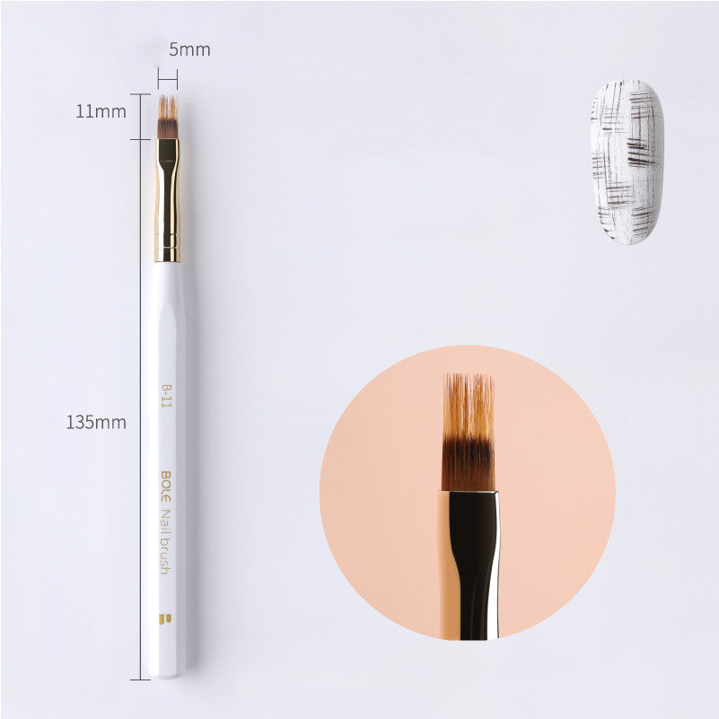 Bole Nail Pen Set Pull Line Pen Gradient Pen Stamping Pen Nail Fan Pen Smudge Painting Pen Phototherapy Brush