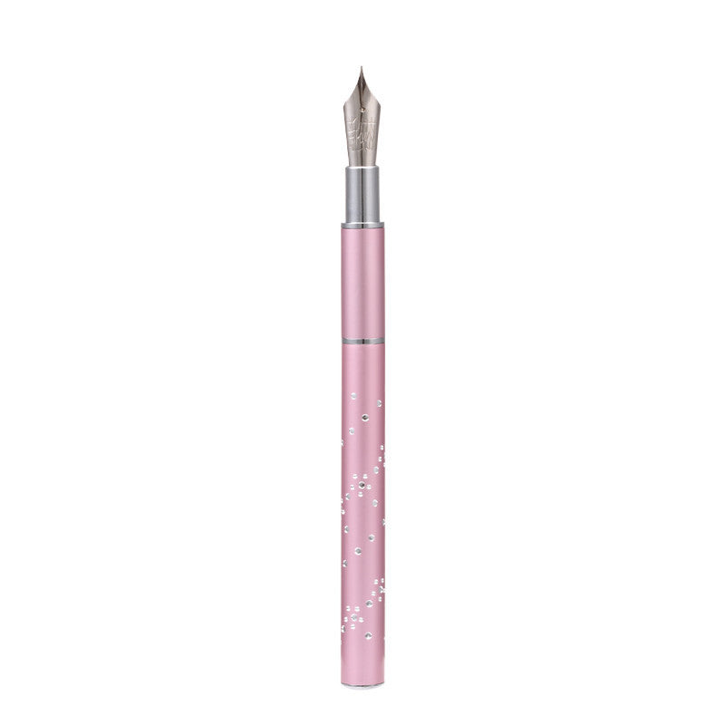 Nail Art Fine Lace Drawing Pen with Metallic 5 Pen Tips Stainless Steel Dotting for Salon Manicure DIY Nail Art Tools