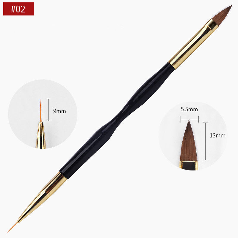 Factory Direct Sale Nail Pen Dual-Use Drawing Pen Manicure Tool Makeup Brush Drawing Flower Pen Drawing Pen Nail Color Drawing Pen