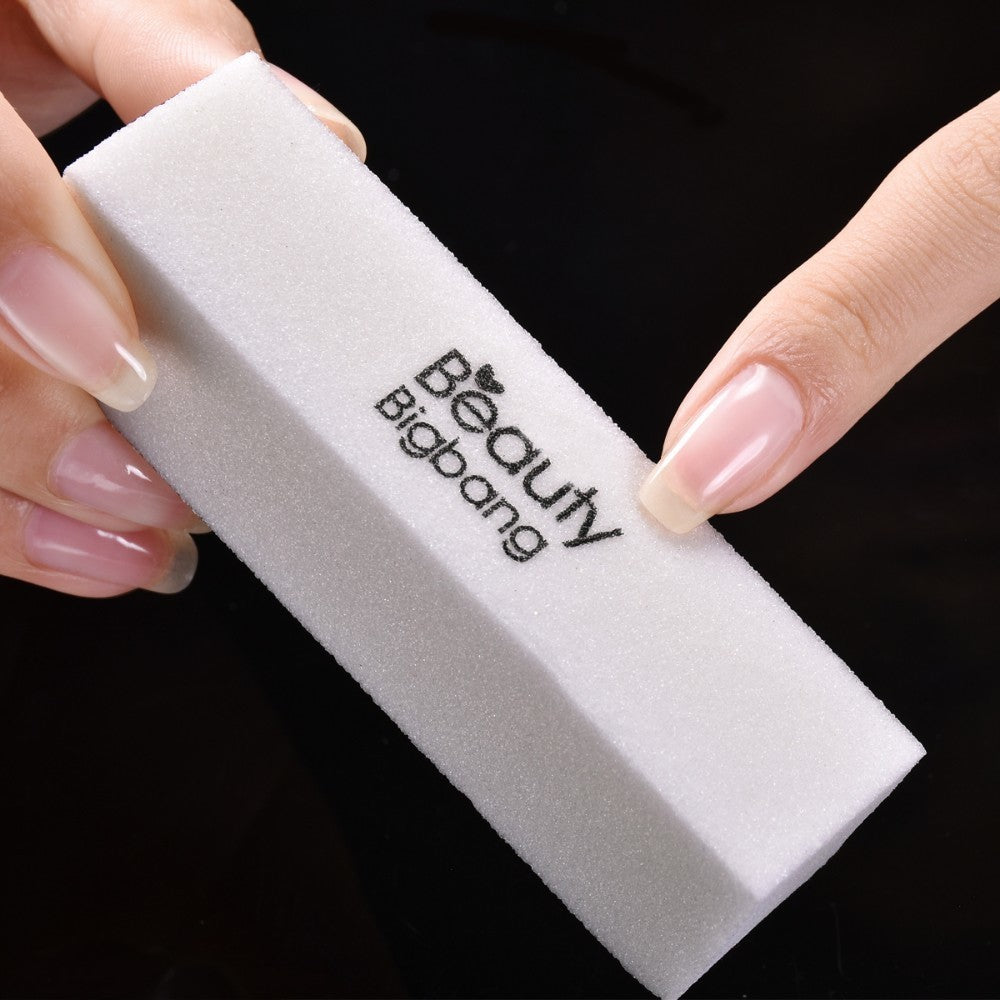 Manicure white tofu block polishing strips