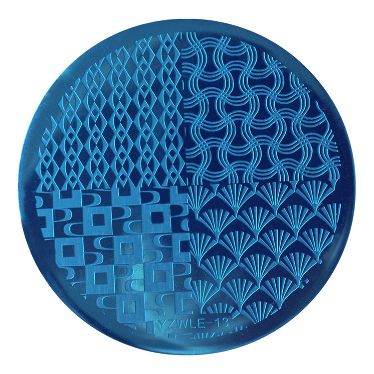 DIY nail print steel plate nail print version template