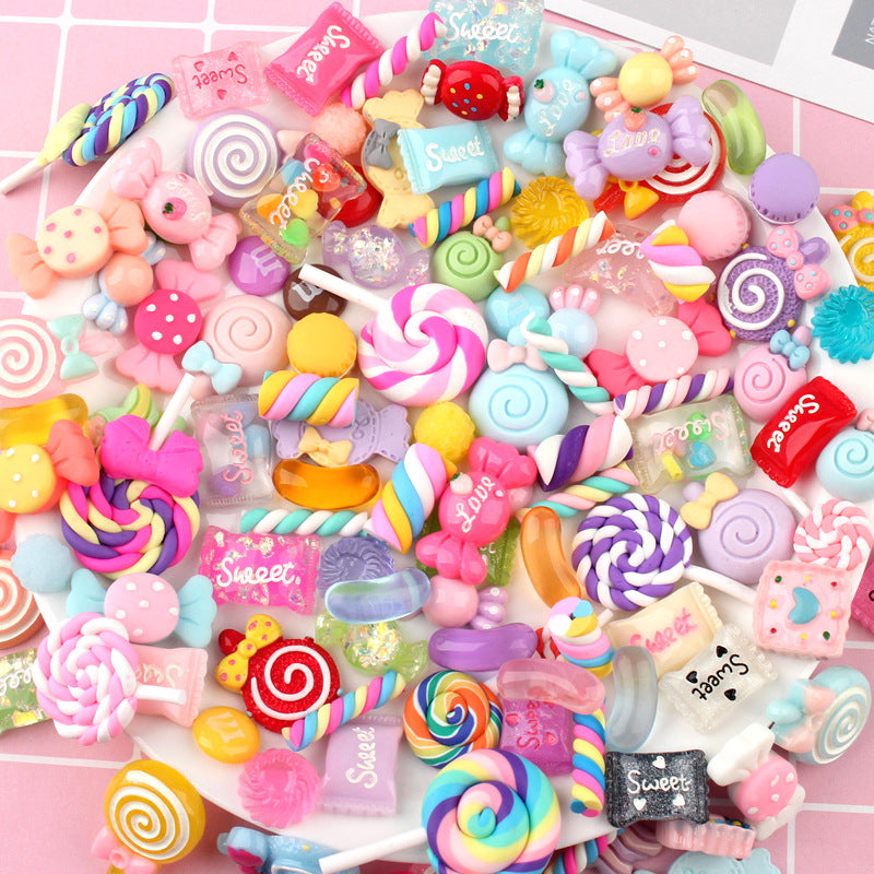 Resin Candy Lucky Bag Manicure Cream Glue Lollipop Material Package