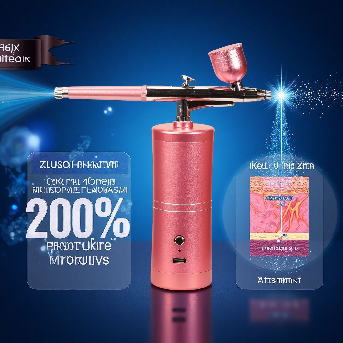 Beauty Oxygen Infusion Device Nail Polish Spray Gradient Nail Art Spray Pastry Colour Spray Gun Fondant Colour Spray Airbrush Hydrating Spray