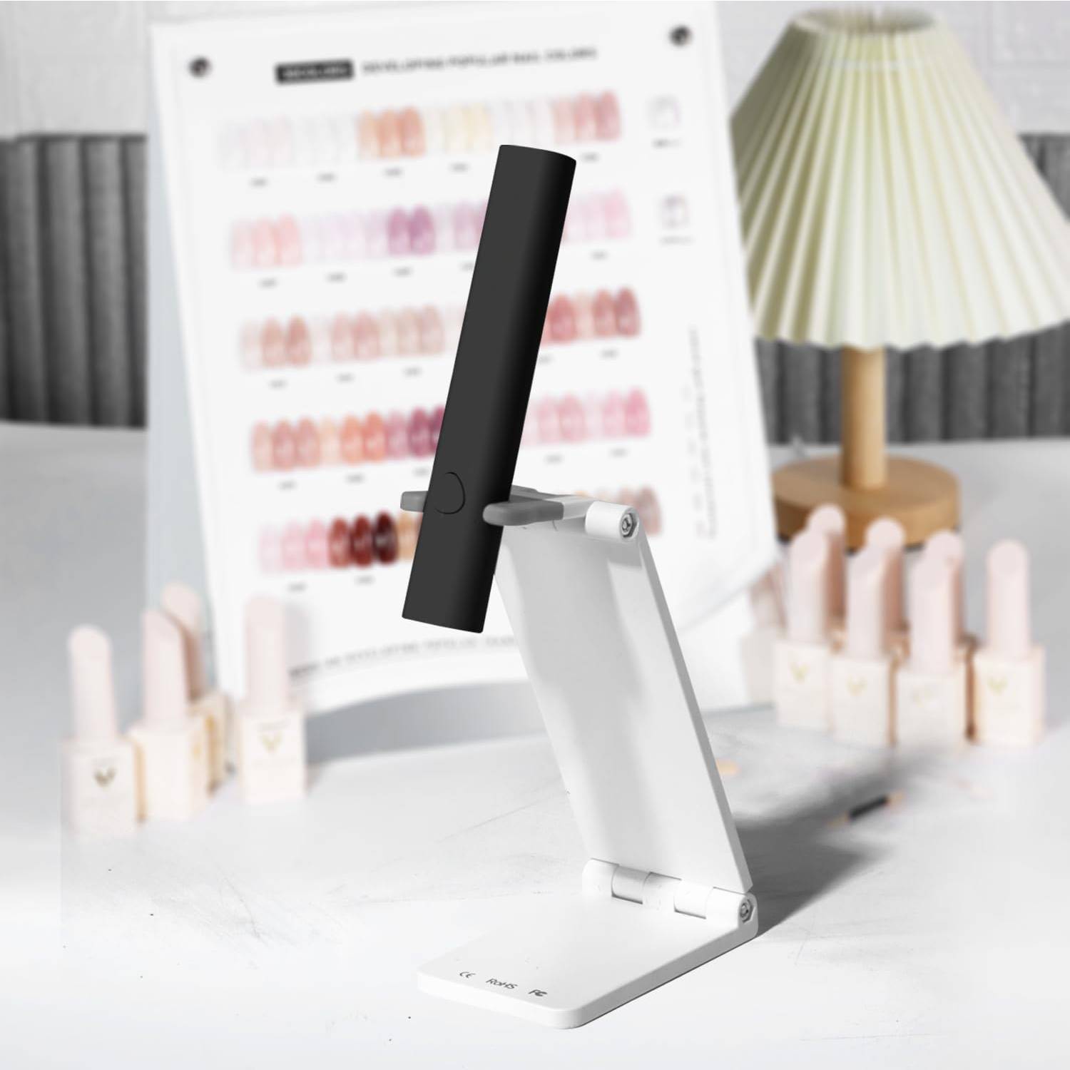 Mini UV LED Nail Lamp Handheld With Stand, Portable Nail Dryer USB Cordless