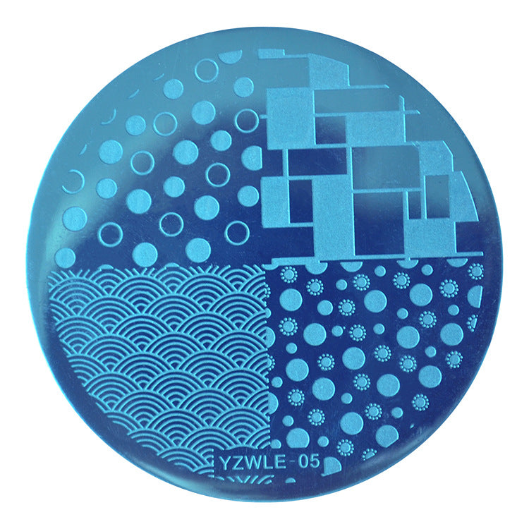 DIY nail print steel plate nail print version template