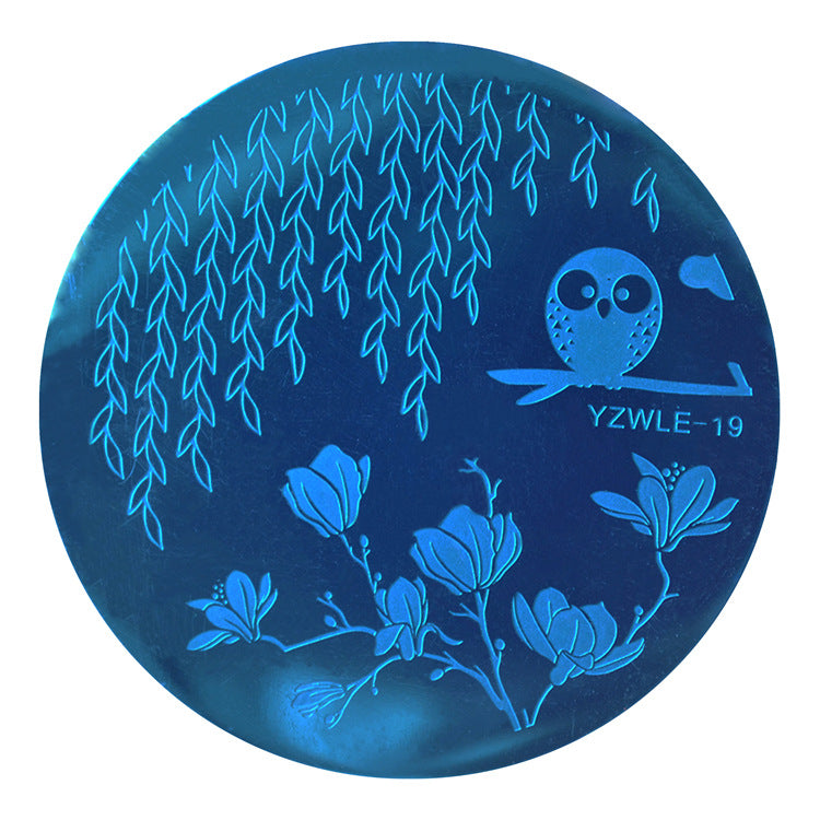 DIY nail print steel plate nail print version template