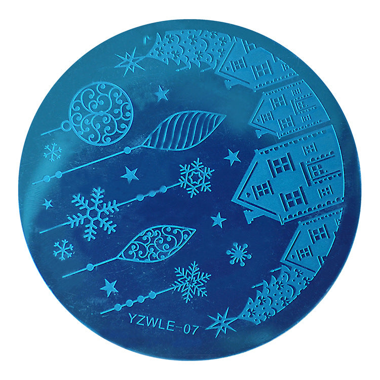 DIY nail print steel plate nail print version template
