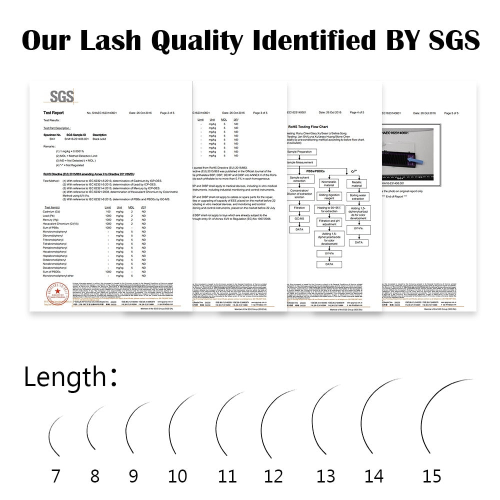 WOW16 Rows Faux Mink Individual Eyelash Lashes