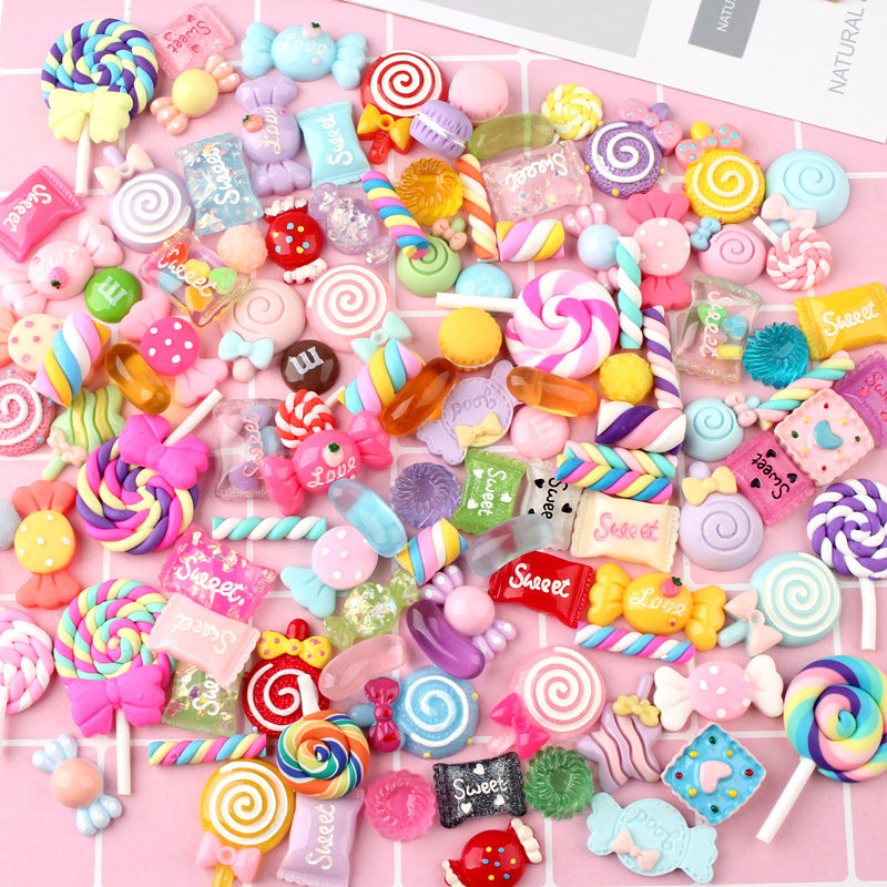 Resin Candy Lucky Bag Manicure Cream Glue Lollipop Material Package