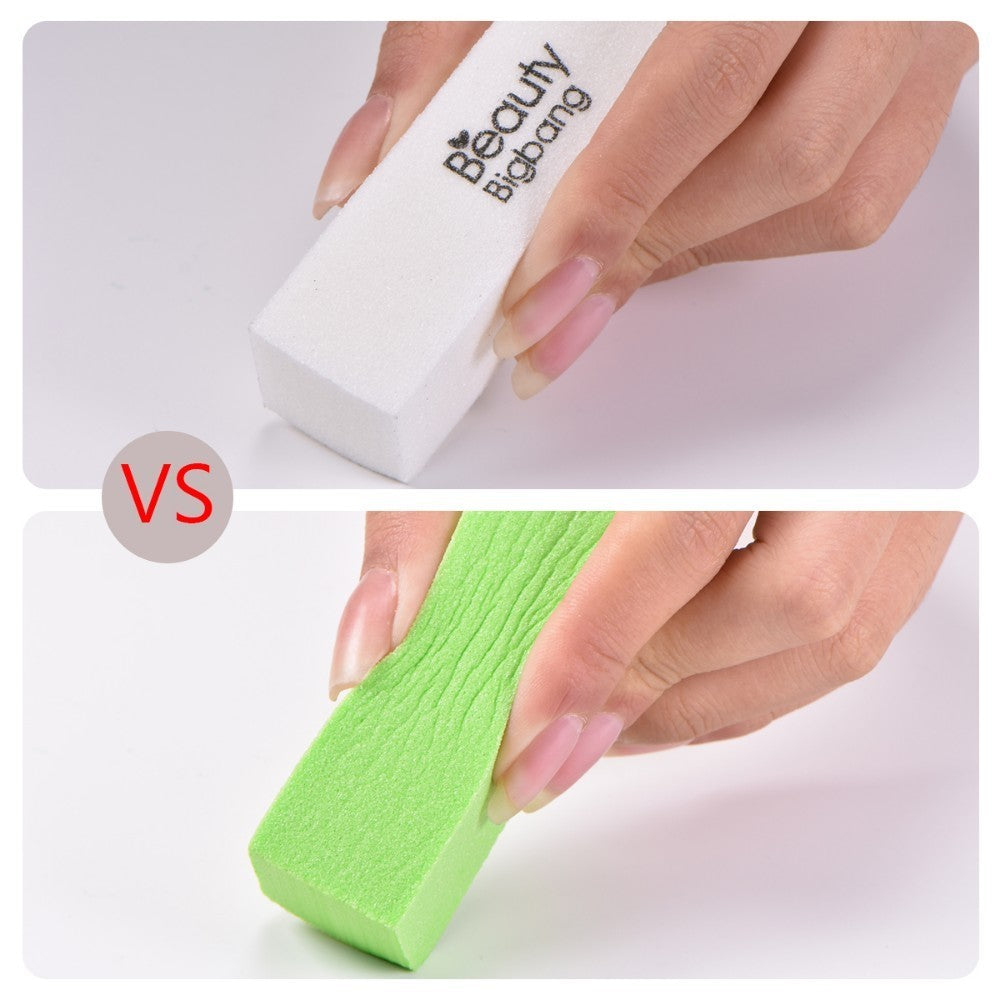 Manicure white tofu block polishing strips