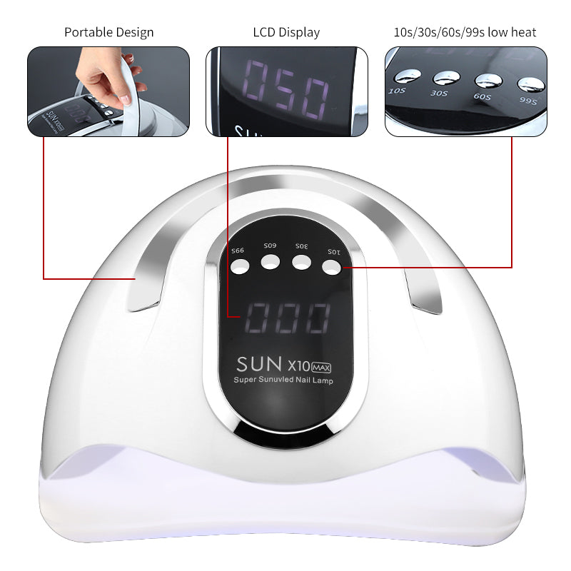 UV LED Nail Lamp, Nail Dryer For Gel Polish With 45Pcs Lamp Beads And Automatic Sensor 4 Timer Setting Professional Nail Art Tools
