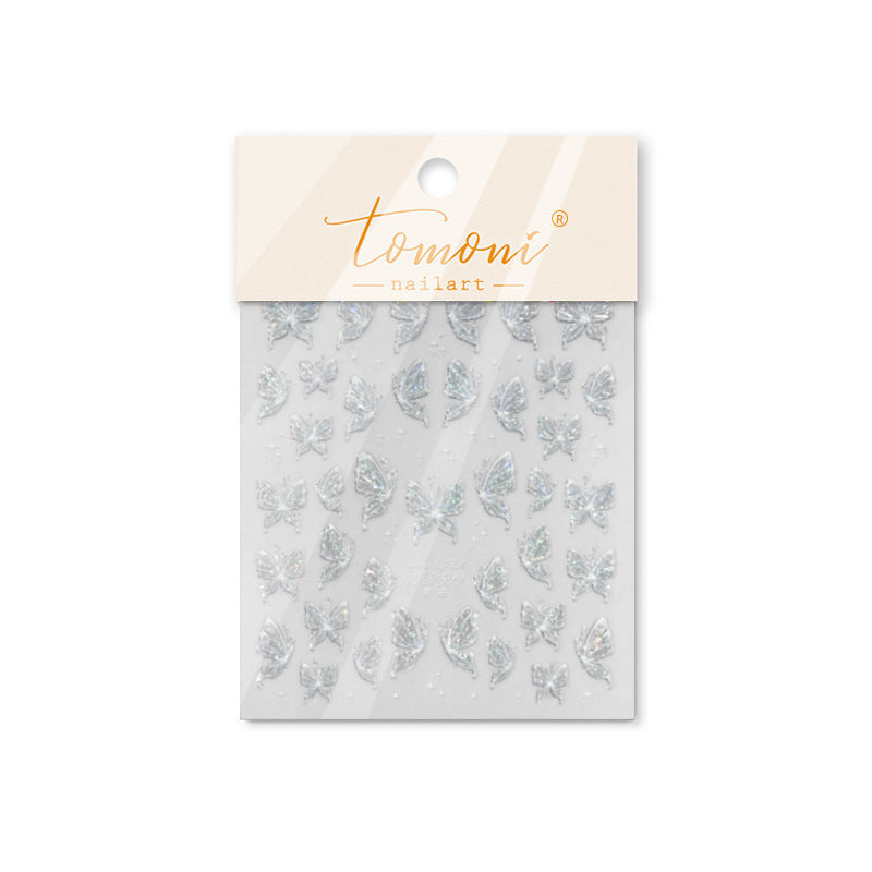 Jelly Manicure Streamer Rose Butterfly Decorative Sticker
