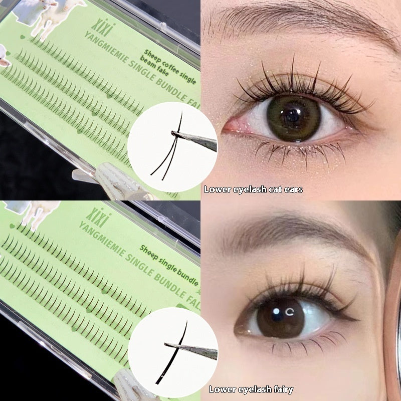 Trilogy False Cat Ears Lower Eyelashes Segmented