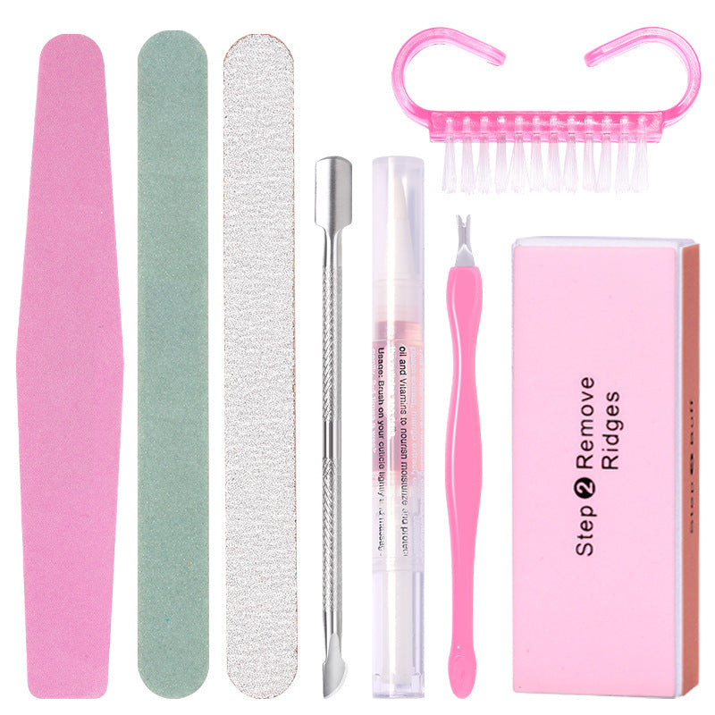 Manicure Implement Polishing Suit Exfoliating Steel Push Finger Splitter