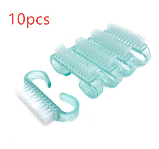 10 Pieces Nail Cleaning Clean Brush Hot sales Tool File Manicure Pedicure Soft Remove Dust Small Angle Clear Tools Sets