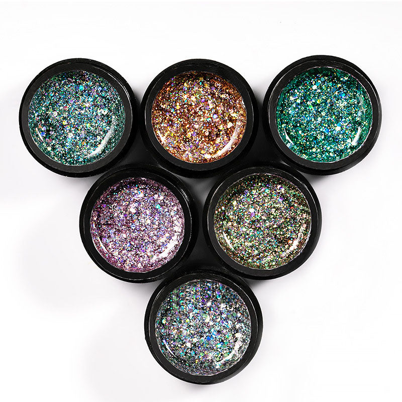 Diamond Glue 5ML Gel Nail Polish Seven-color Sequins UV Glue
