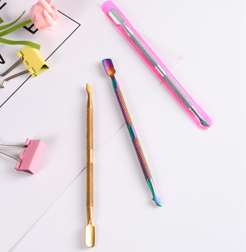 Stainless Steel Manicure Double-headed Small Steel Push