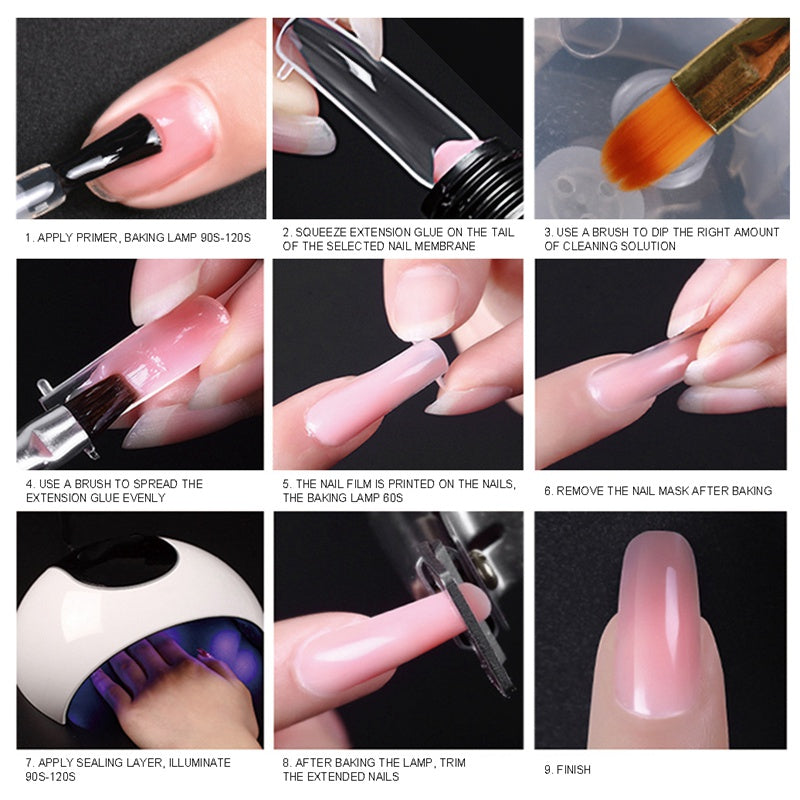 Manicure phototherapy lamp nail extension cream nail set