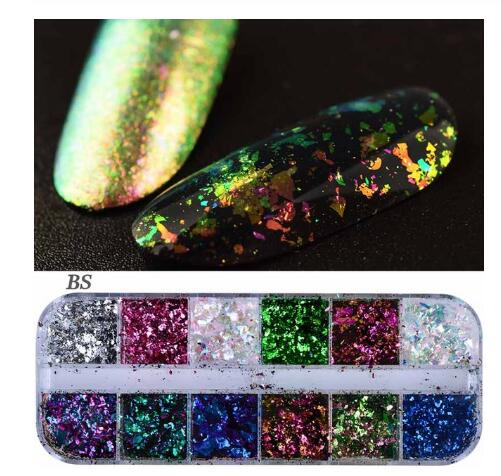 Hexagon Holographic Paillette Nail Art Decoration Manicure