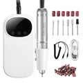 VEVOR Electric Rechargeable Nail Drill, 35,000RPM Portable Cordless Nail E File Machine, LCD-Display Acrylic Gel Grinder Tool With 6 Bits And 50PCS Sanding Bands For Manicure Pedicure Carve Polish