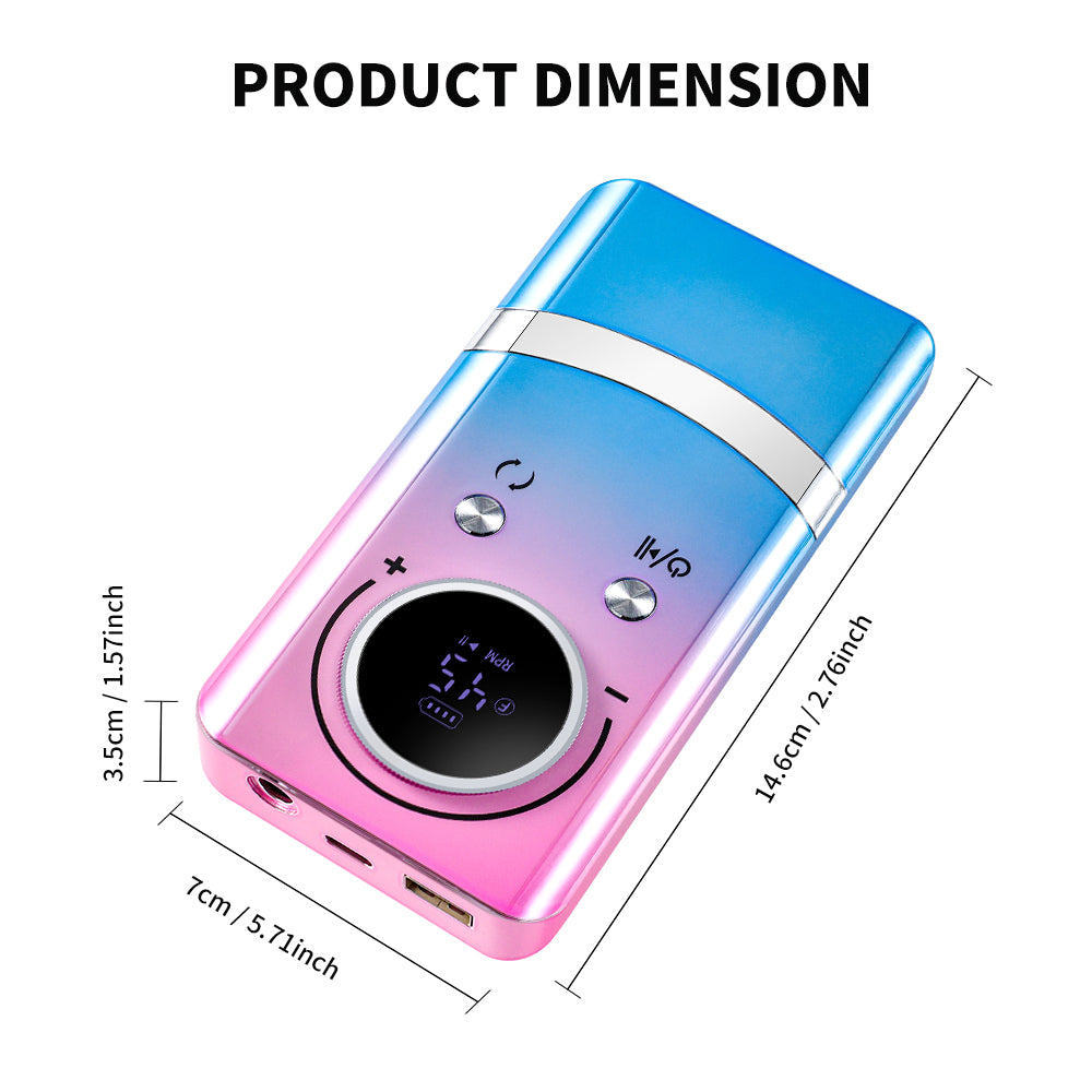 Electric Nail Drill Professional - 45000RPM Rechargeable Nail File With Bits & Base For Acrylic Gel Nails, Professional Nail Drill Manicure Pedicure Polishing Shape Tools For Home Salon
