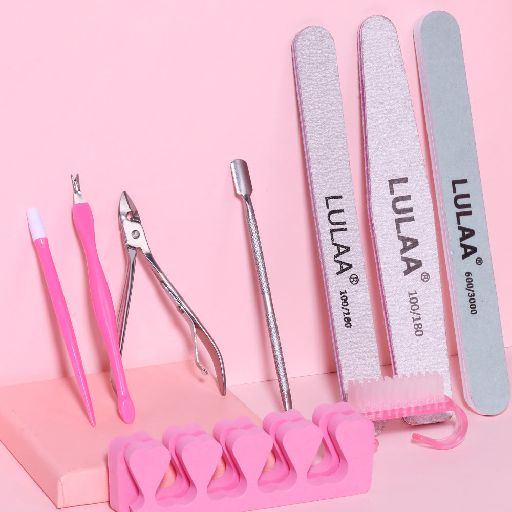 Manicure Implement Polishing Suit Exfoliating Steel Push Finger Splitter