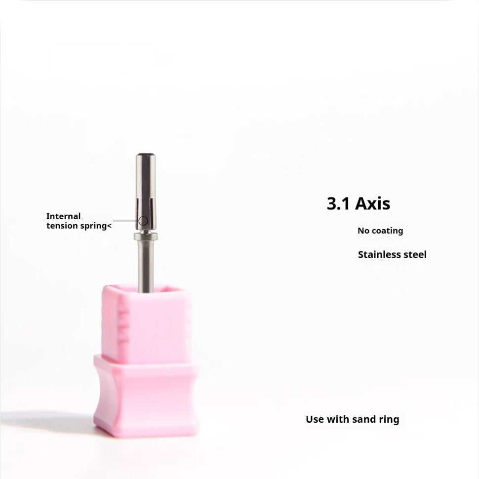 Straight Macaron Color Axis Core Manicure Implement With Mini Sand Ring