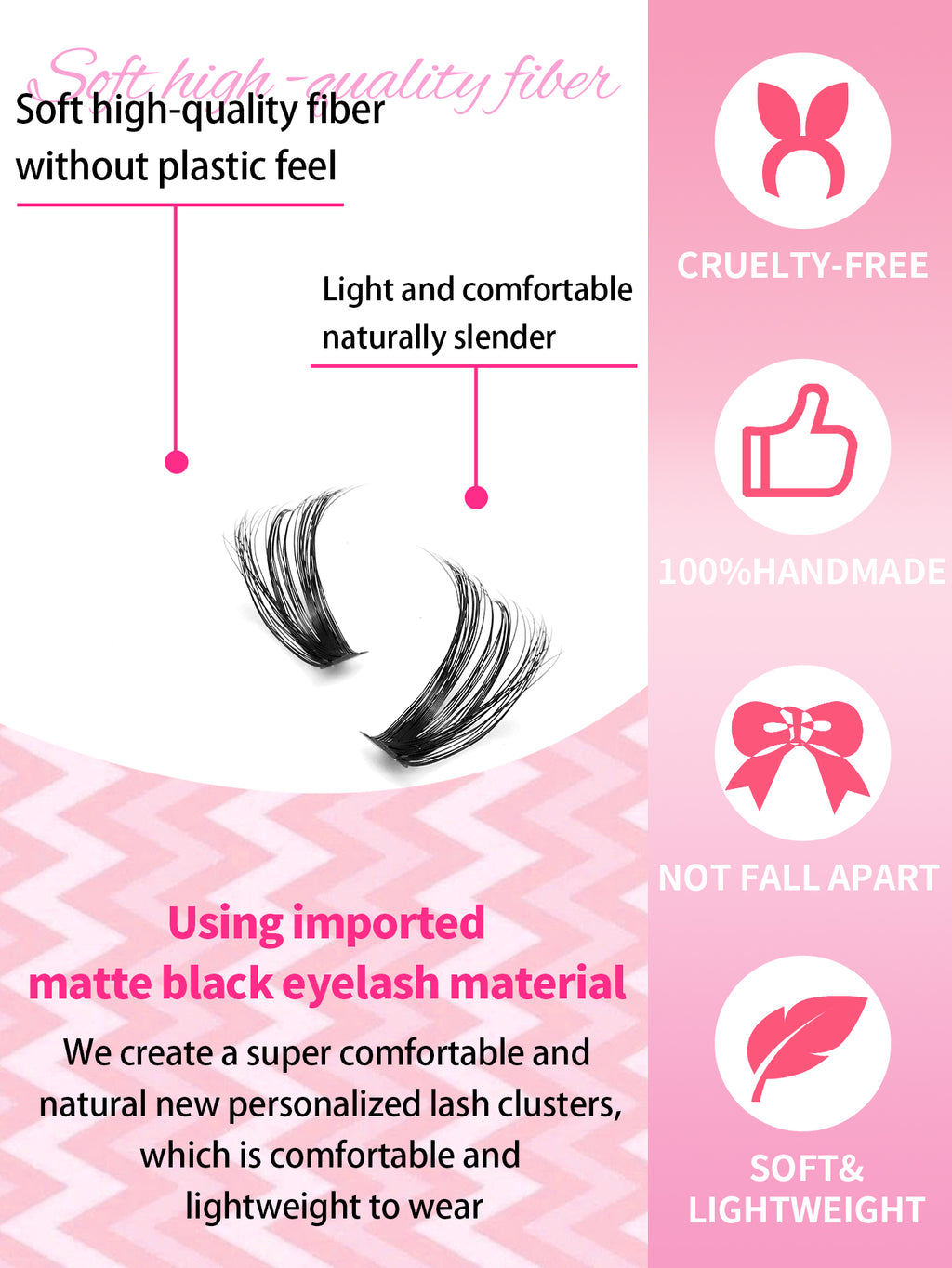 3D False Eyelashes, Multi-layered, Realistic, Soft And Comfortable, Natural Nude Makeup