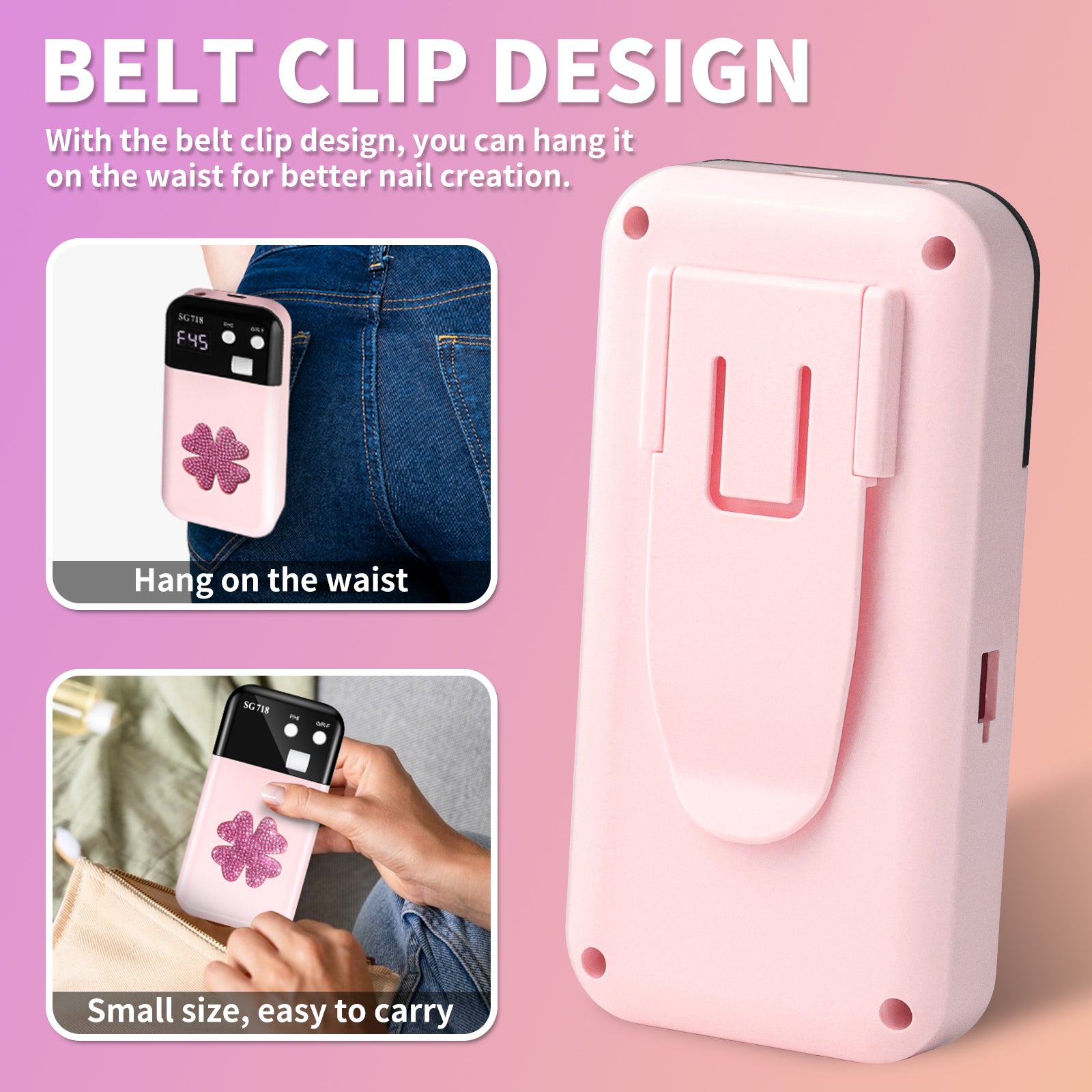 Rechargeable Nail Drill 45000 RPM - Electric Nail File For Shaping, Removing & Polishing Gel Nails-Lightweight & Easy To Use-Perfect For Home & Salon Manicure Pedicure