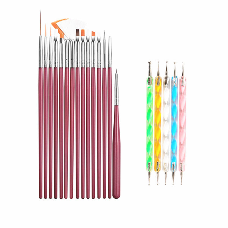 Manicure Brush Manicure Set Light Powder Rod 20 Pen Makeup Brush Set Diamond Pen