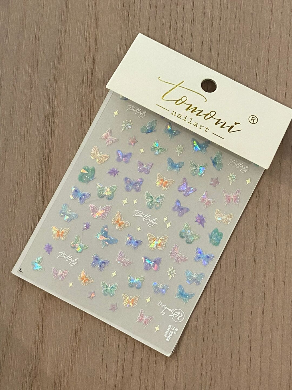 Butterfly Wing Streamer Laser Sticker Advanced Relief Manicure