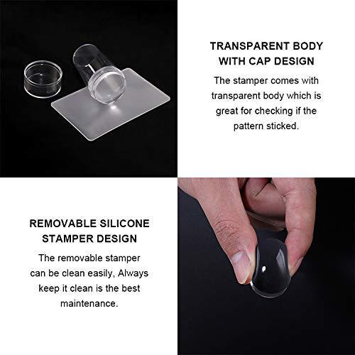 Manicure Silicone Seal Free Scraper Printing Silicone Soft Head Steel Sheet Strip Cover