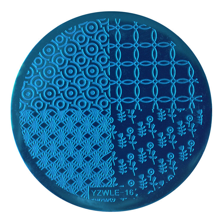 DIY nail print steel plate nail print version template