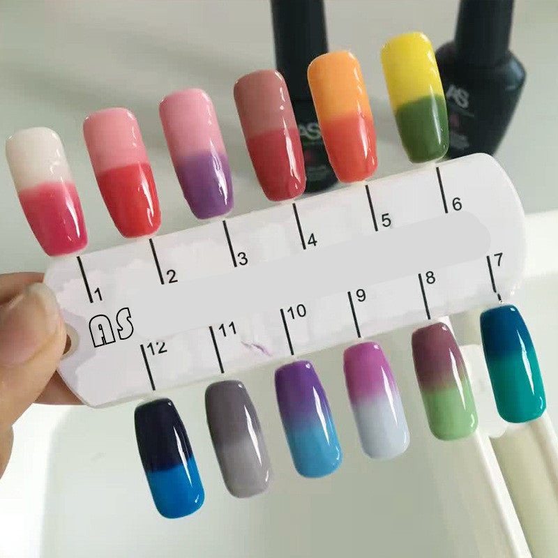 Temperature Change Glue Gradient Color Nail Polish Glue Durable Waterproof