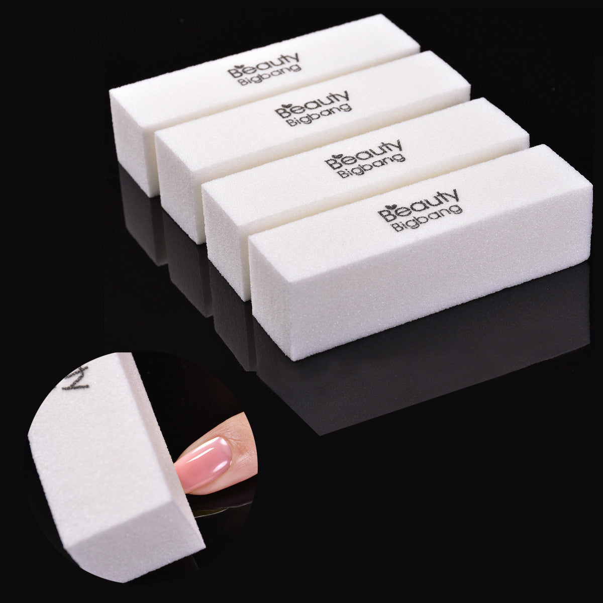 Manicure white tofu block polishing strips