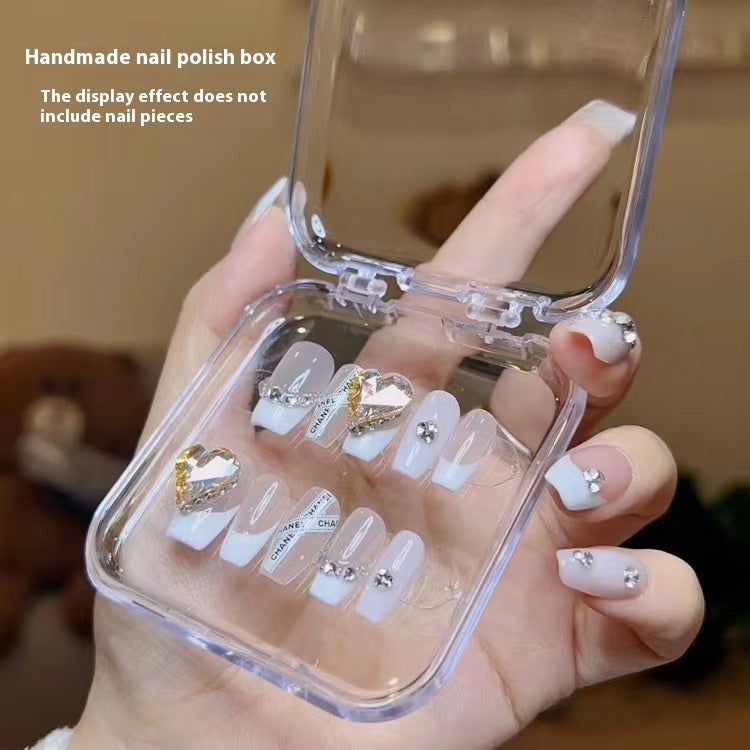 Handmade Wear Nail Finished Dustproof Display Box Pp Material Cover Internet Celebrity Manicure