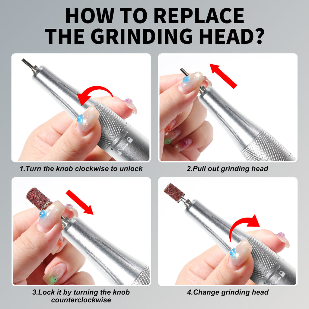 Nail Drill, Portable Electric Nail File 50000RPM, Rechargeable Nail Drill Professional With Bits & Base, For Acrylic Gel Nails, E-File Machine, Manicure Polishing, For Salon Home