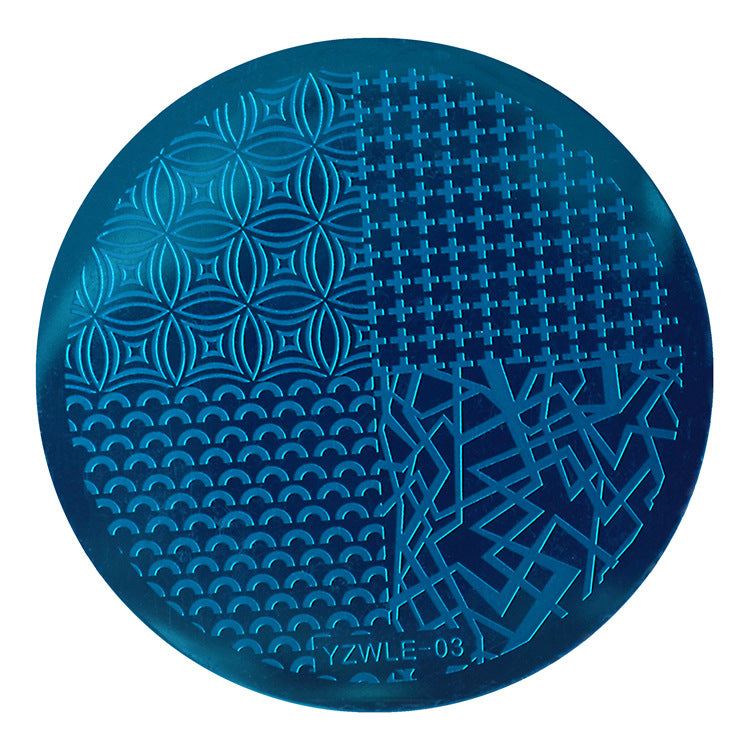 DIY nail print steel plate nail print version template
